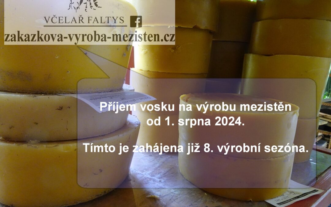 Zahájení výrobní sezóny 1. srpna 2024